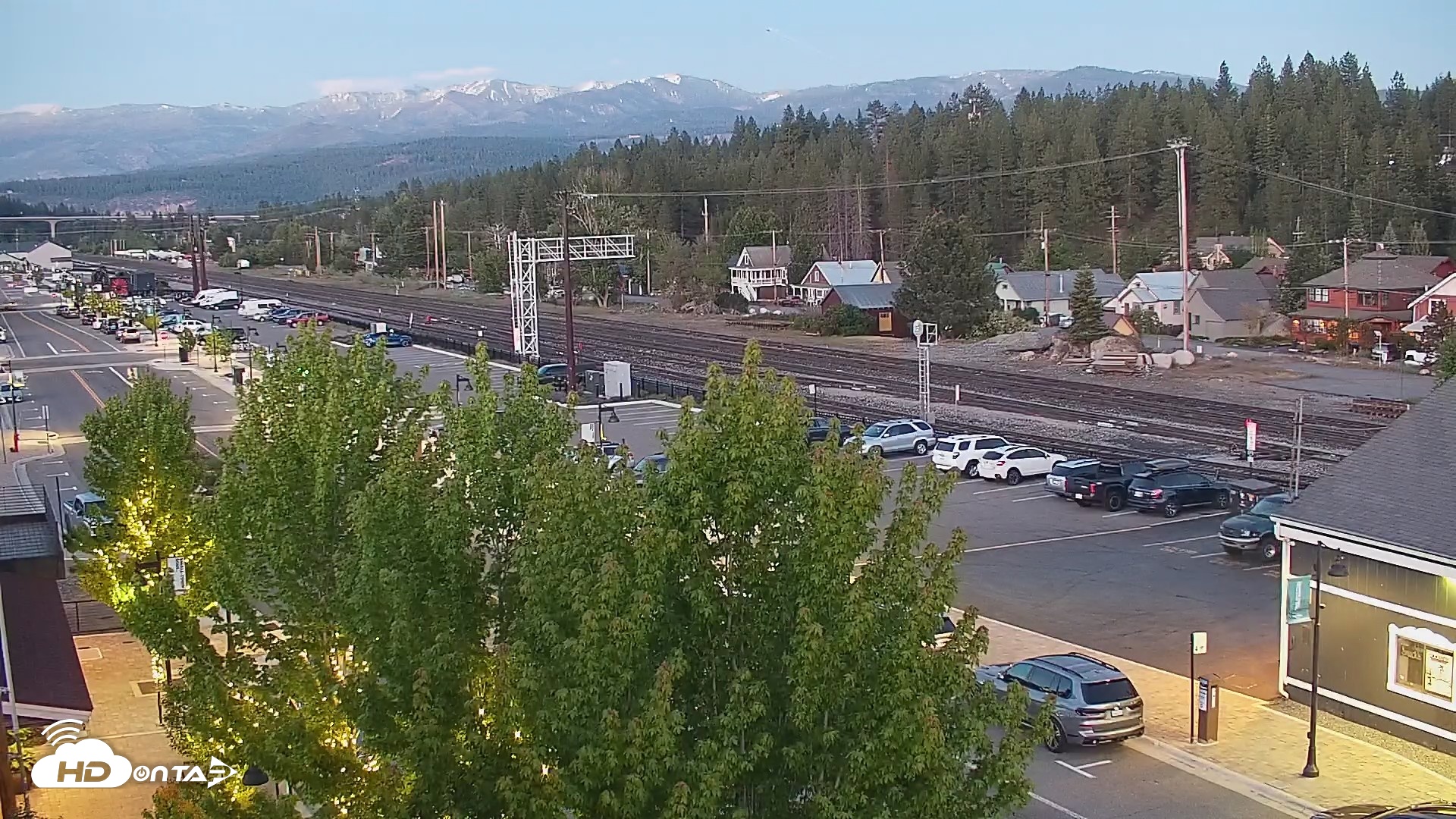 Snapshot of Downtown Truckee California Live Webcam taken May 30, 2026, 8:41pm PDT