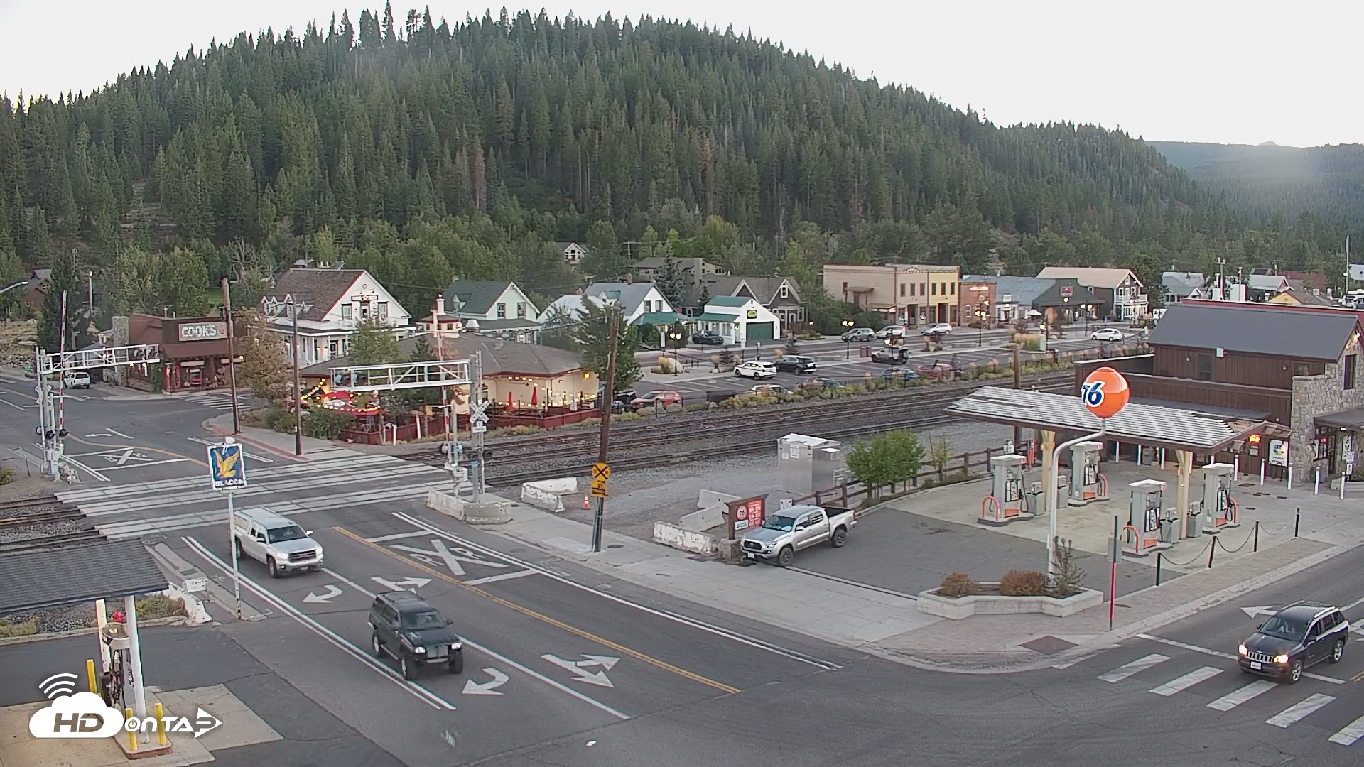 Snapshot of Downtown Truckee California Live Webcam taken Aug 20, 2025, 7:46pm PDT