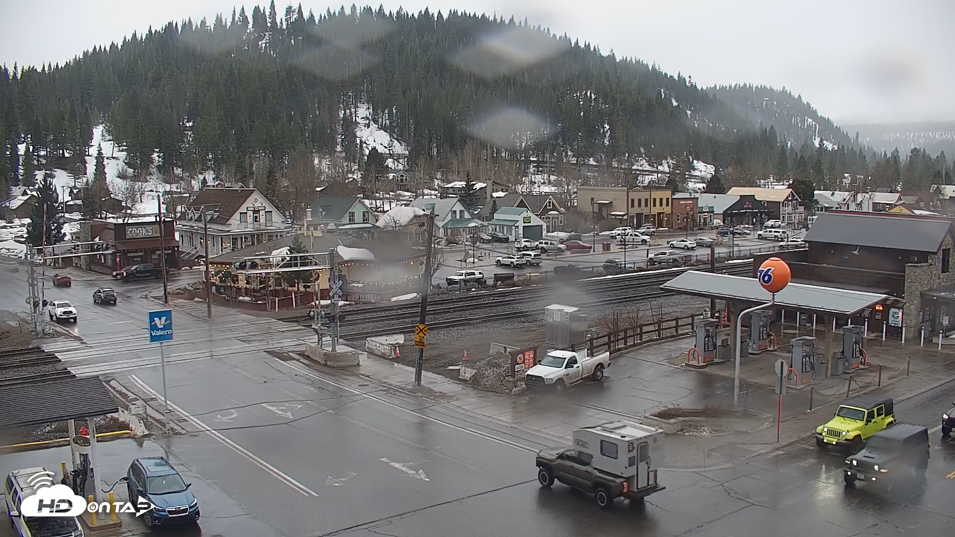 Snapshot of Downtown Truckee California Live Webcam taken Feb 10, 2026, 4:19pm PST