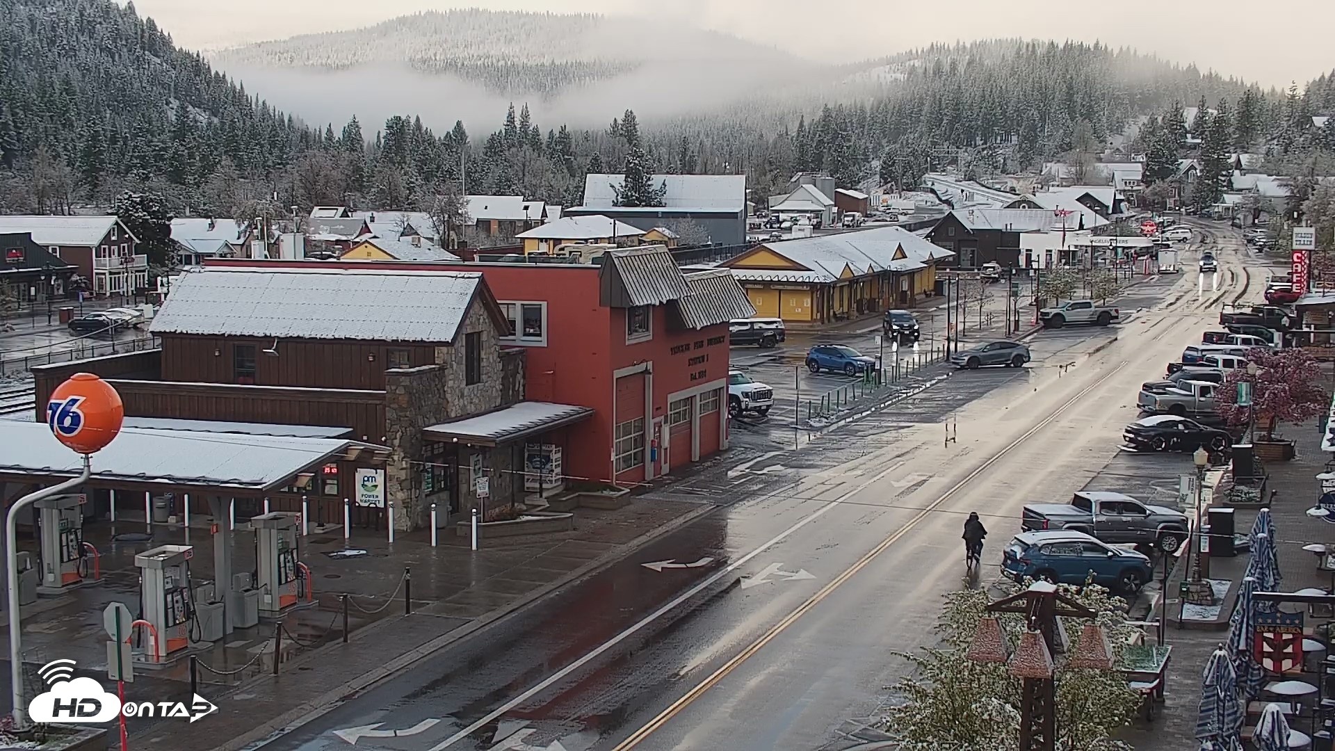 Snapshot of Downtown Truckee California Live Webcam taken Apr 11, 2026, 7:13am PDT