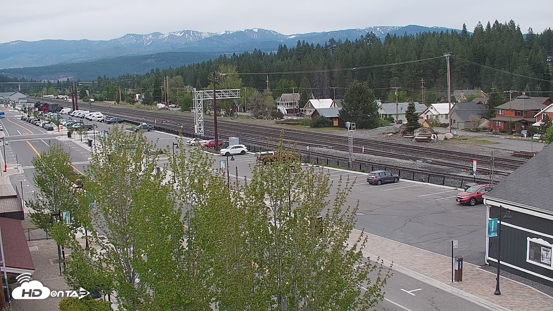 Snapshot of Downtown Truckee California Live Webcam taken May 16, 2026, 6:54am PDT