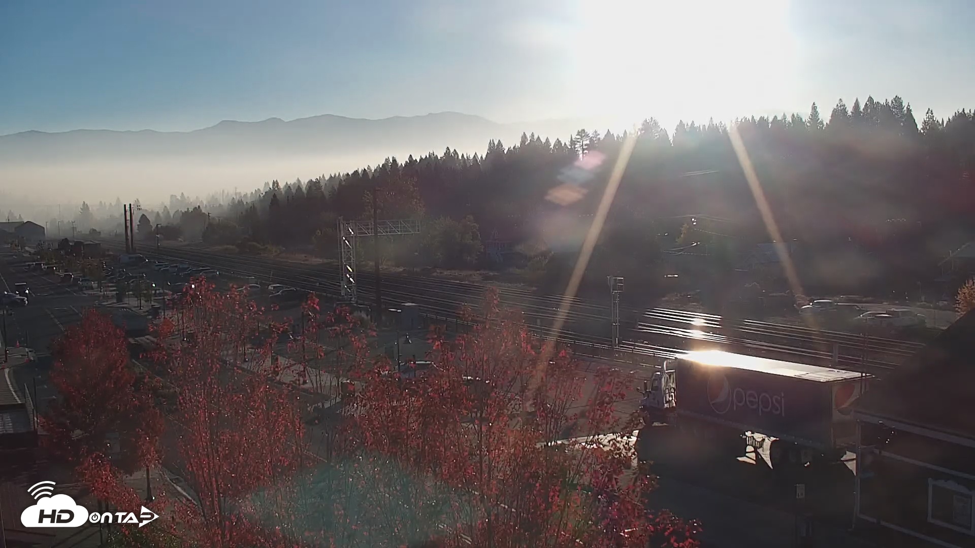 Snapshot of Downtown Truckee California Live Webcam taken Oct 9, 2025, 7:53am PDT