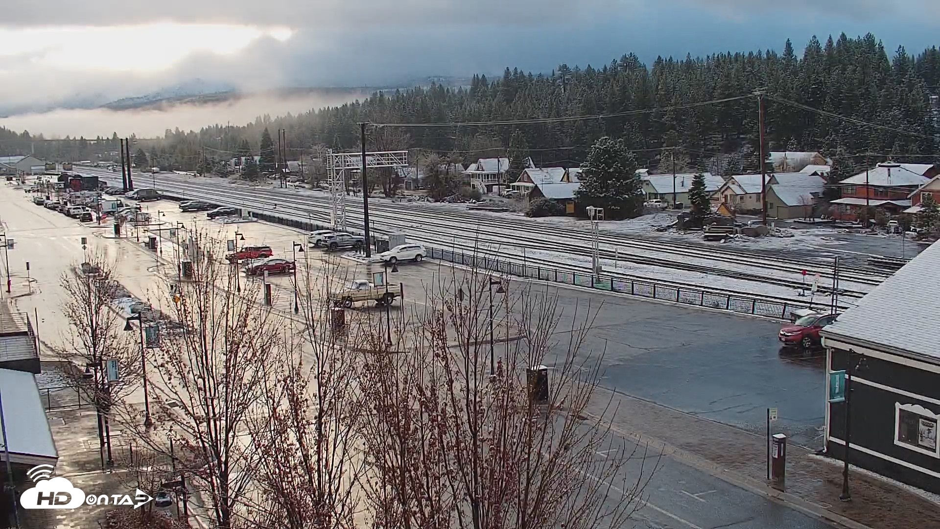 Snapshot of Downtown Truckee California Live Webcam taken Apr 11, 2026, 7:13am PDT