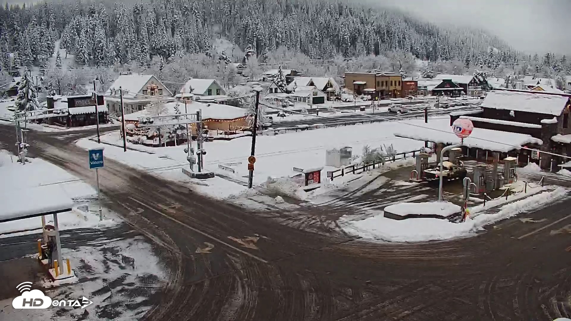 Snapshot of Downtown Truckee California Live Webcam taken Apr 13, 2026, 6:39am PDT