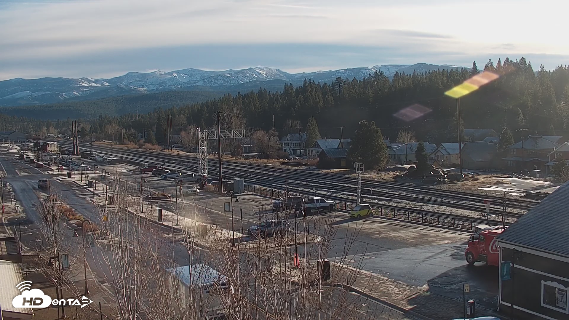Snapshot of Downtown Truckee California Live Webcam taken Dec 23, 2025, 8:45am PST