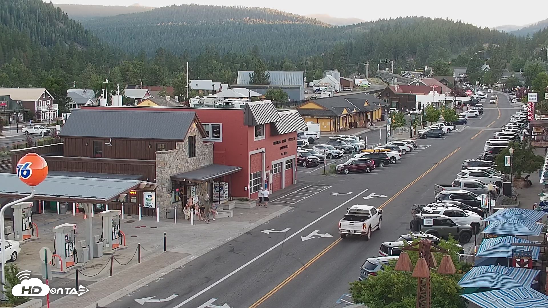 Snapshot of Downtown Truckee California Live Webcam taken Jul 7, 2026, 8:14pm PDT