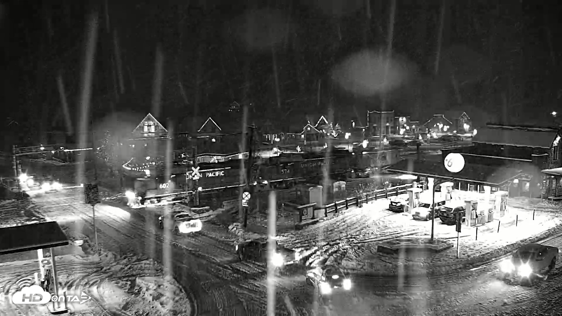 Snapshot of Downtown Truckee California Live Webcam taken Feb 13, 2025, 6:16pm PST