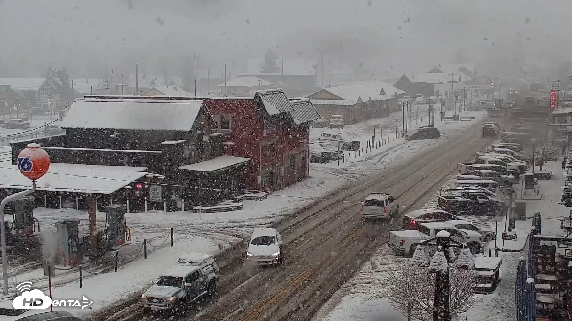 Snapshot of Downtown Truckee California Live Webcam taken Feb 13, 2025, 1:20pm PST