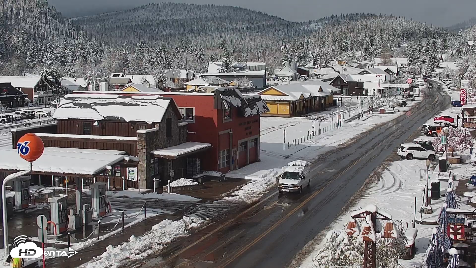 Snapshot of Downtown Truckee California Live Webcam taken Apr 12, 2026, 8:31am PDT