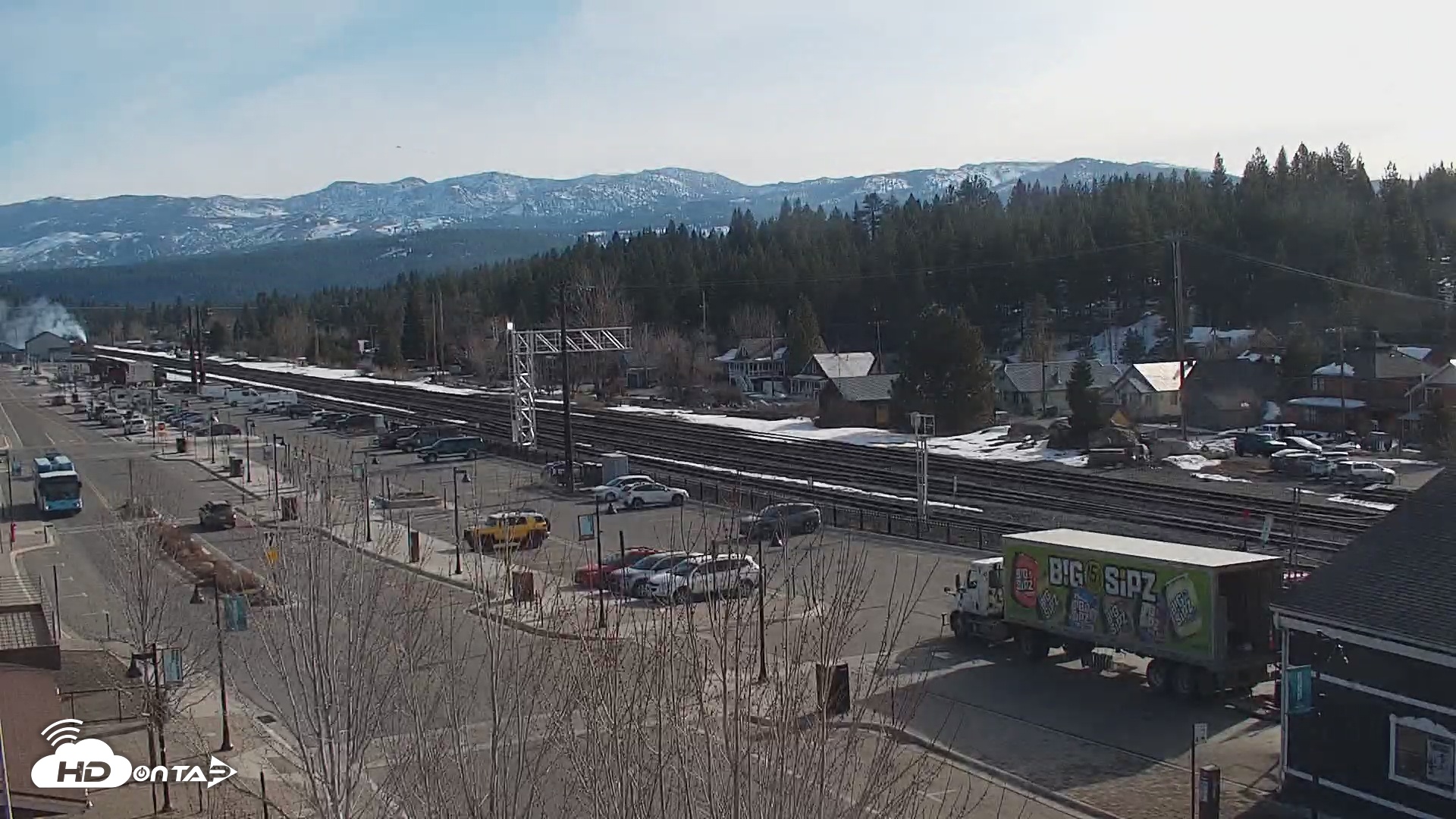 Snapshot of Downtown Truckee California Live Webcam taken Feb 10, 2026, 9:35am PST