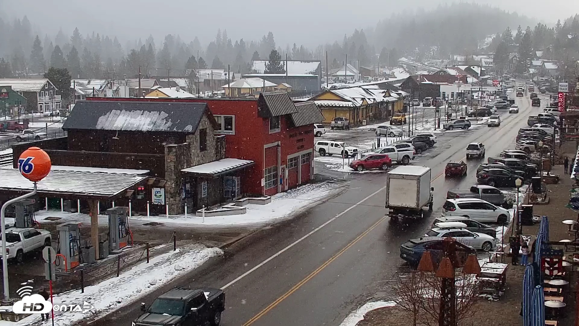 Snapshot of Downtown Truckee California Live Webcam taken Feb 7, 2025, 3:18pm PST