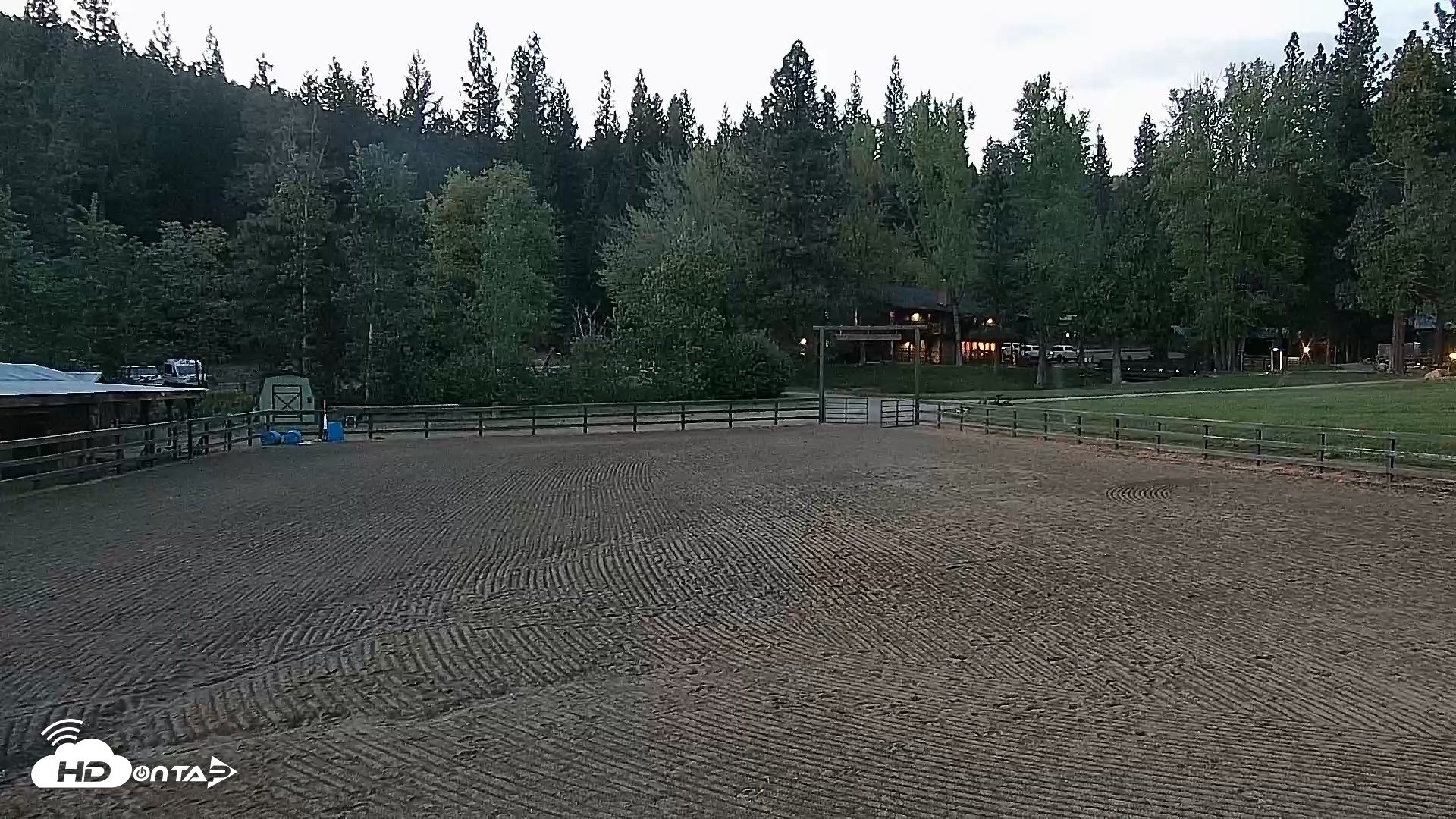 Snapshot of Greenhorn Ranch Live Horse Arena Cam taken May 5, 2026, 8:23pm PDT
