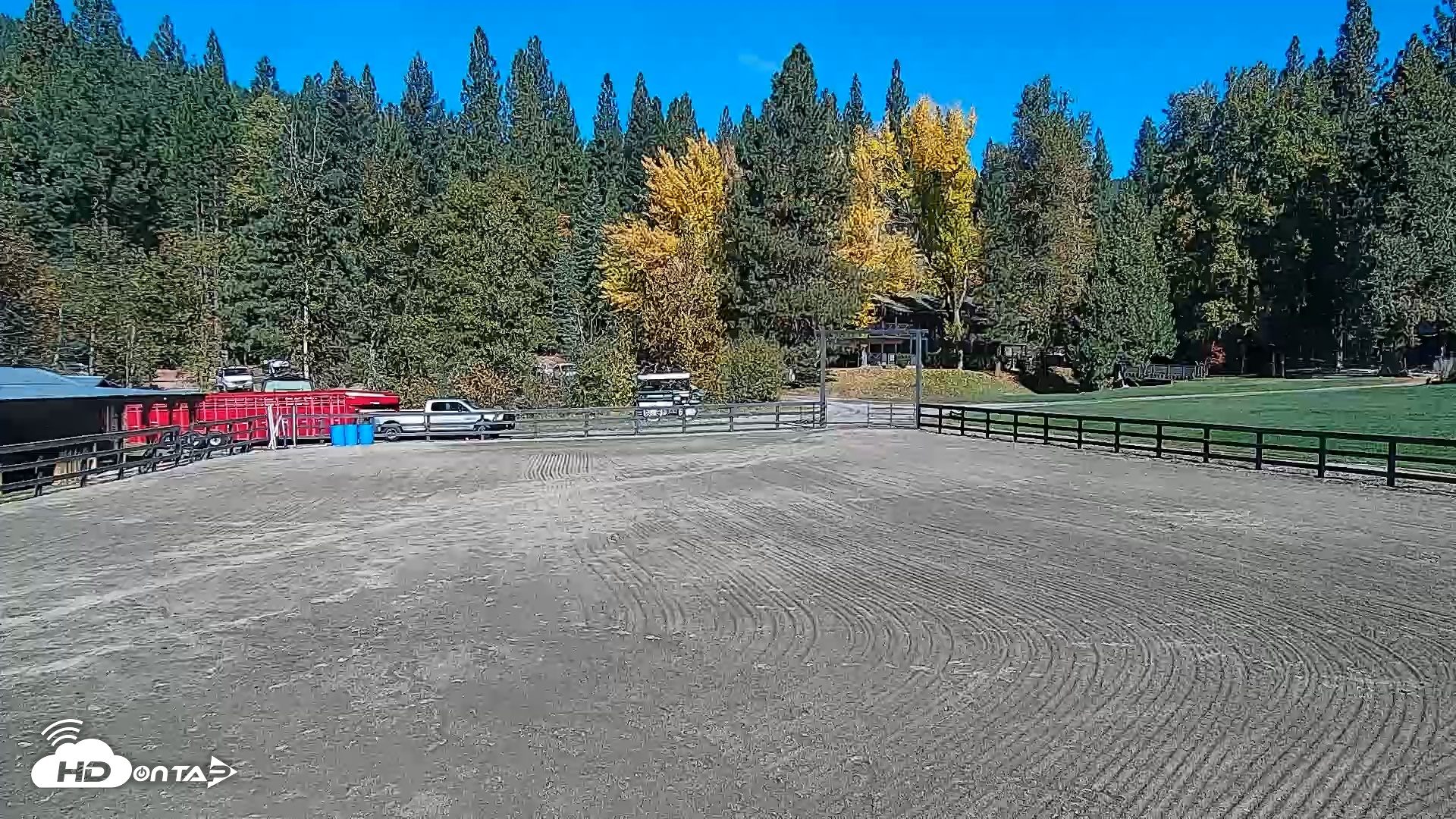 Snapshot of Greenhorn Ranch Live Horse Arena Cam taken Oct 27, 2025, 11:40am PDT