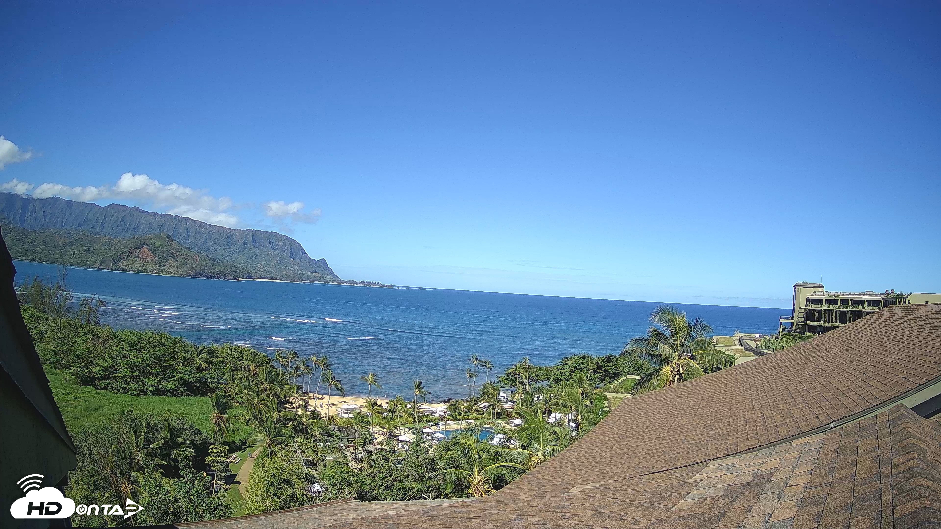 Snapshot of Hanalei Bay Resort - Kauai Hawaii Live Webcam taken Oct 12, 2026, 10:00am HST