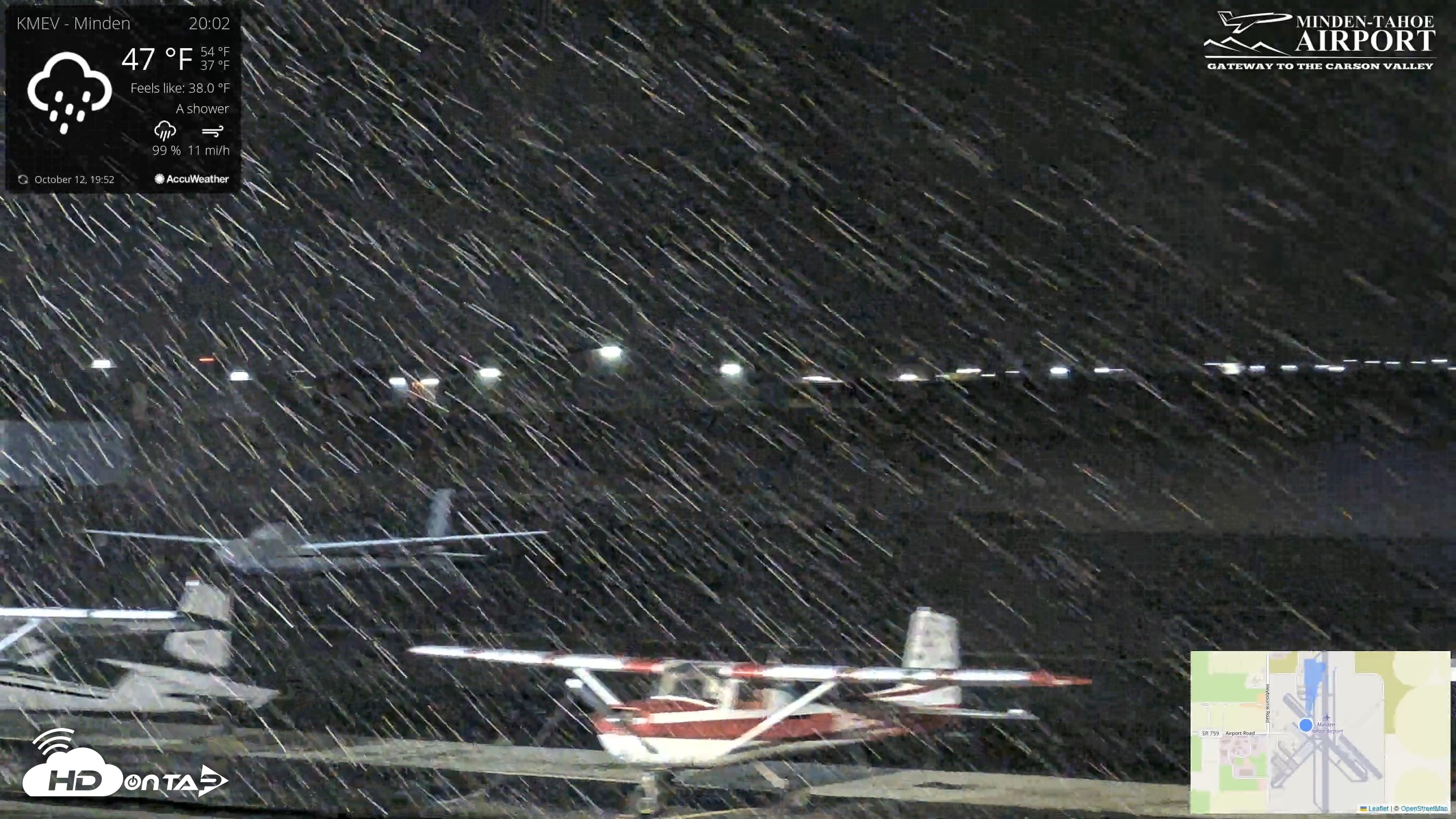 Snapshot of Minden-Tahoe Airport Live Webcam taken Oct 12, 2026, 8:02pm PDT