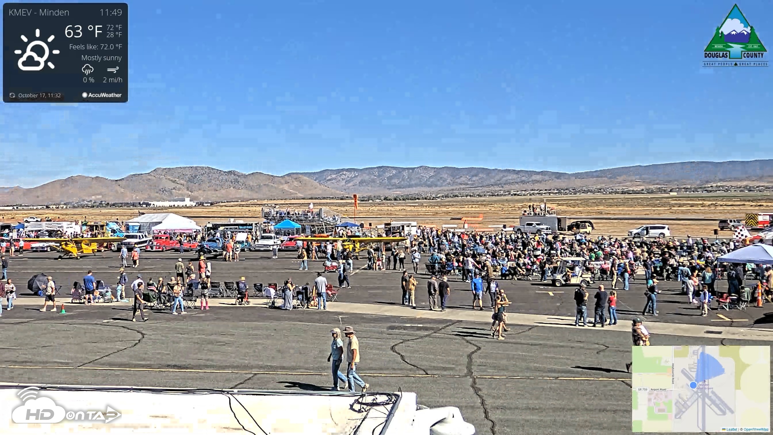 Snapshot of Minden-Tahoe Airport Live Webcam taken Oct 17, 2026, 11:50am PDT