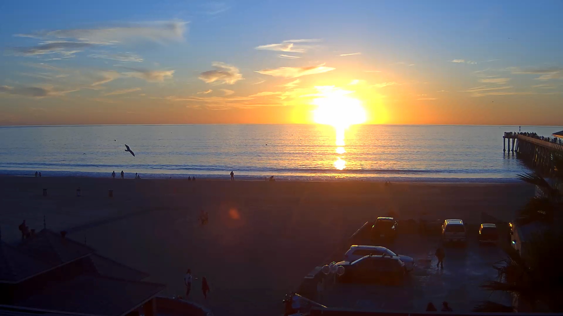 Snapshot of Hermosa Beach Pier South Live Webcam taken Jan 24, 2025, 5:13pm PST