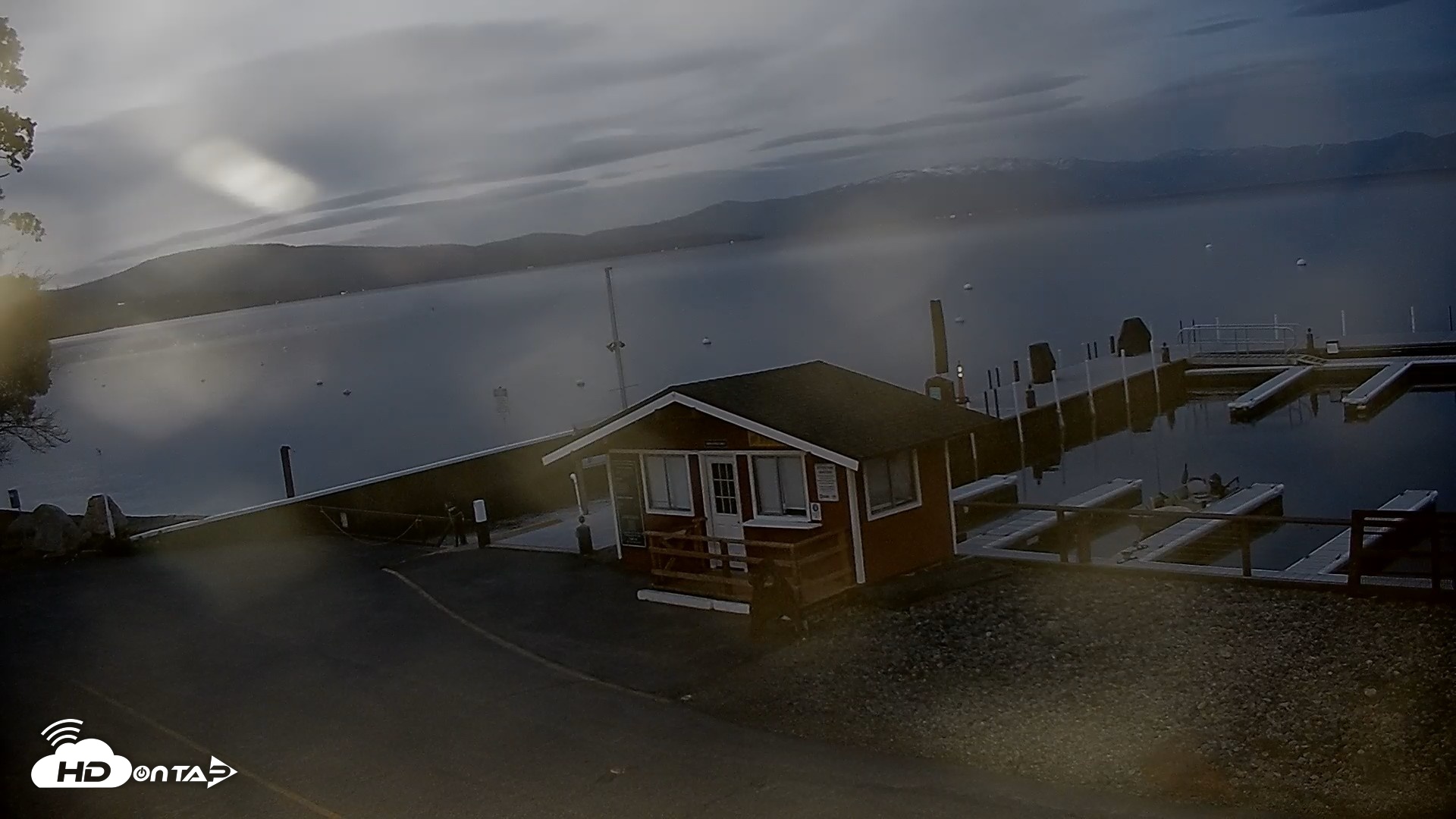 Snapshot of Obexer's Marina Lake Tahoe Live Webcam taken Apr 19, 2026, 8:03pm PDT