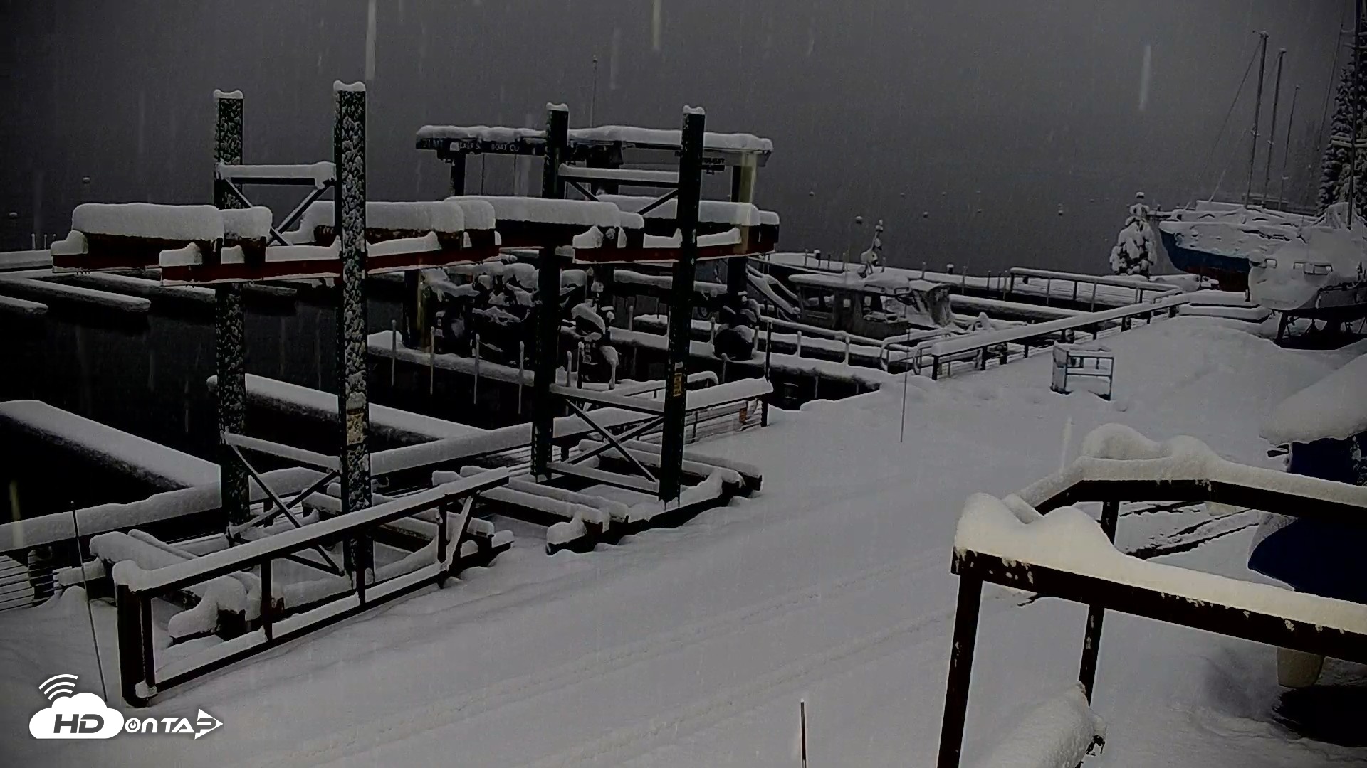 Snapshot of Obexer's Marina Lake Tahoe Live Webcam taken Apr 12, 2026, 7:38pm PDT