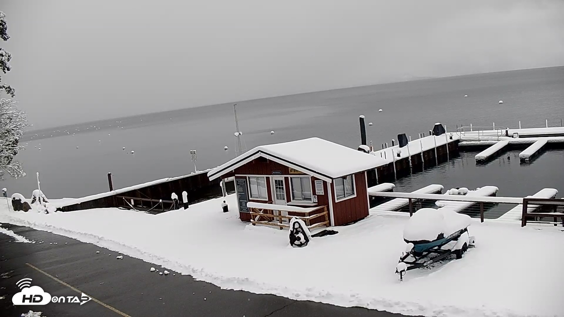 Snapshot of Obexer's Marina Lake Tahoe Live Webcam taken Apr 12, 2026, 12:08pm PDT