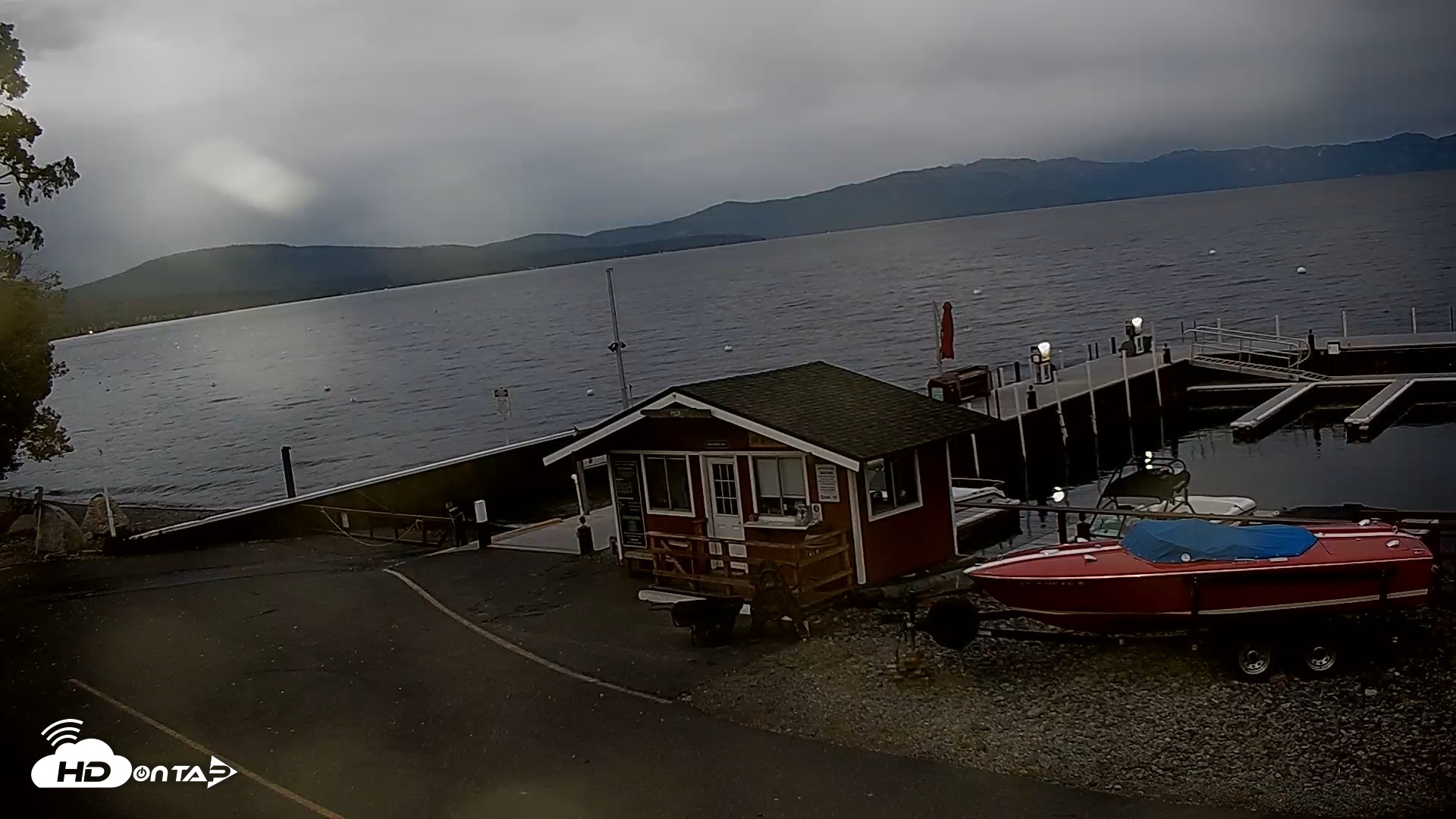 Snapshot of Obexer's Marina Lake Tahoe Live Webcam taken Oct 22, 2025, 6:25pm PDT