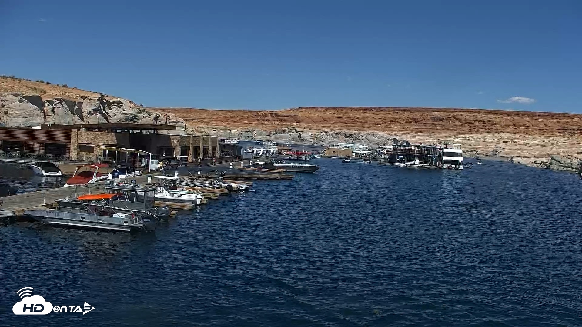 Snapshot of Lake Powell Antelope Point Marina Live Webcam taken May 30, 2026, 10:13am MST