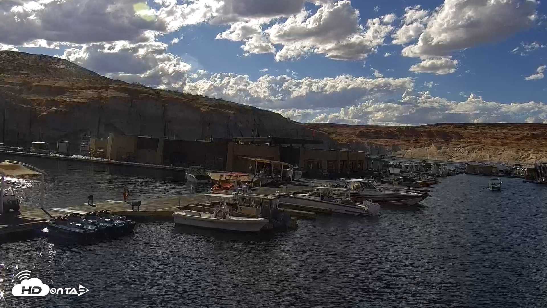Snapshot of Lake Powell Antelope Point Marina Live Webcam taken Sep 18, 2026, 4:15pm MST