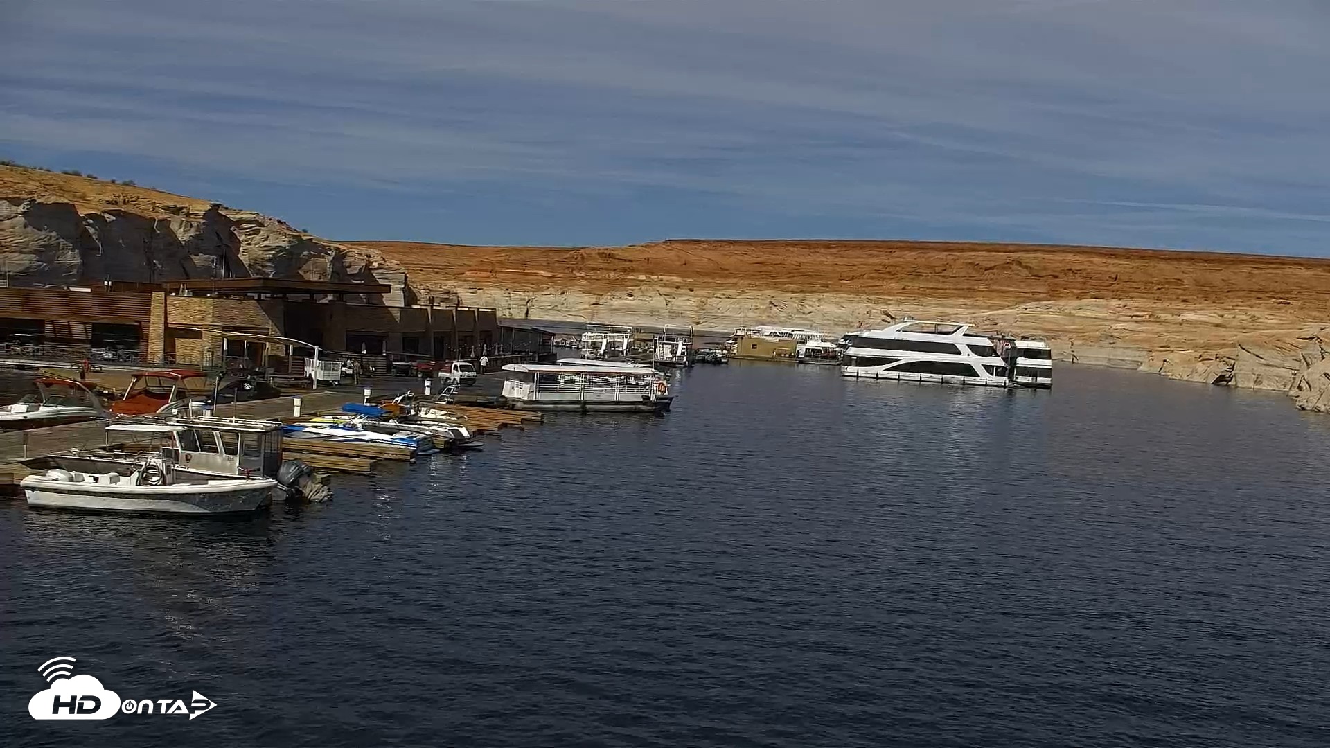 Snapshot of Lake Powell Antelope Point Marina Live Webcam taken Sep 23, 2026, 10:33am MST