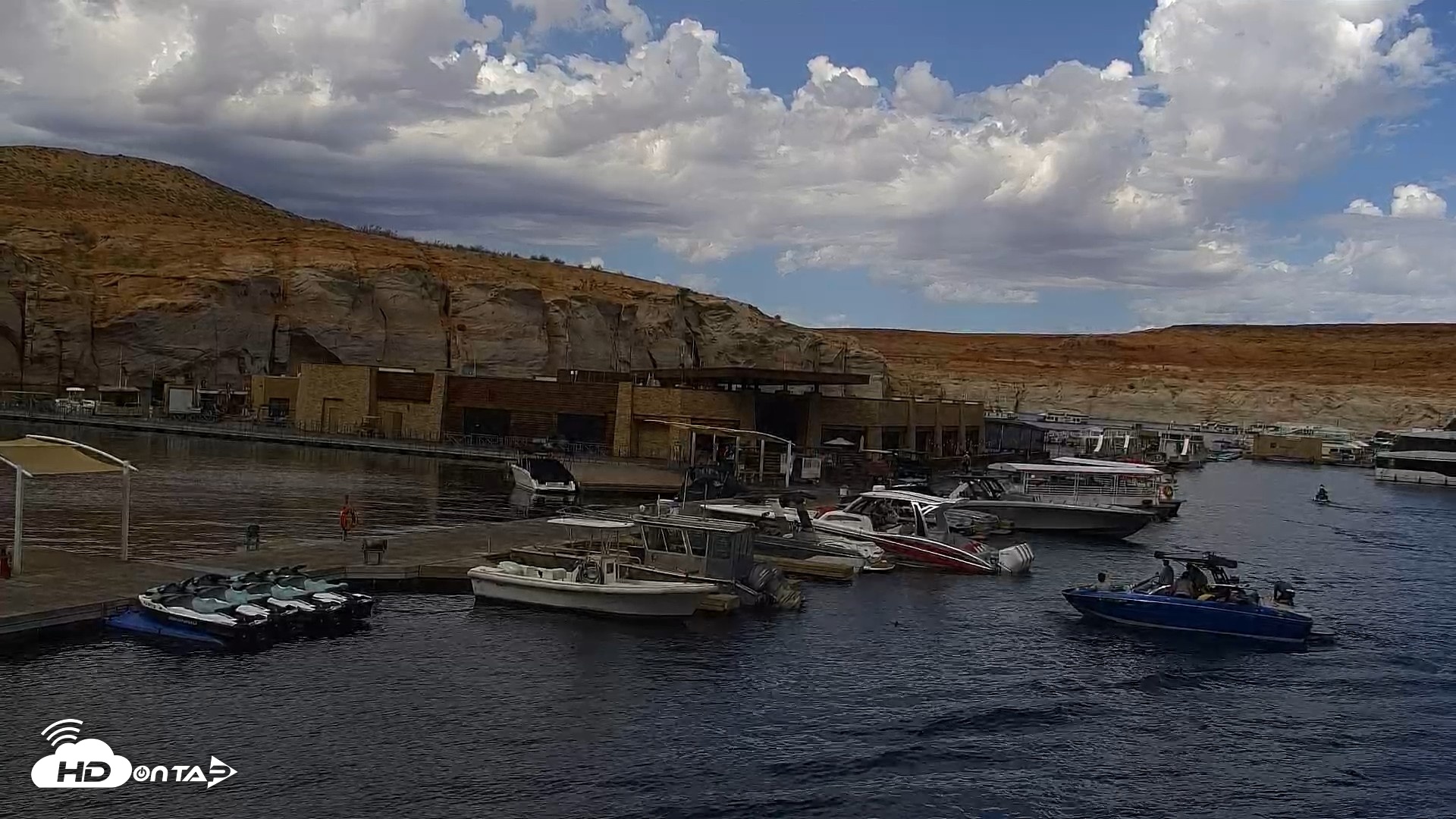 Snapshot of Lake Powell Antelope Point Marina Live Webcam taken Sep 11, 2026, 10:16am MST