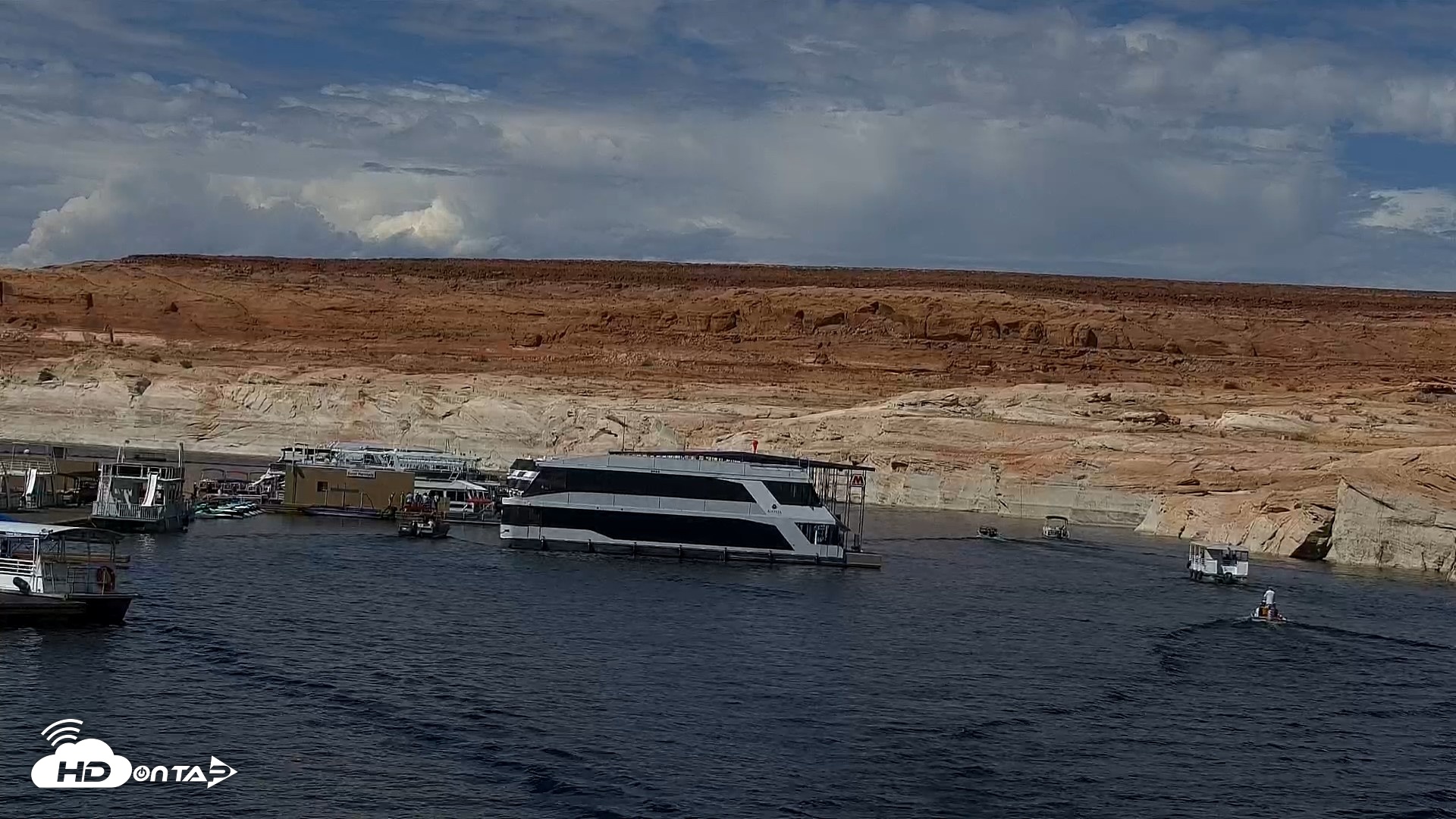 Snapshot of Lake Powell Antelope Point Marina Live Webcam taken Oct 6, 2026, 12:30pm MST
