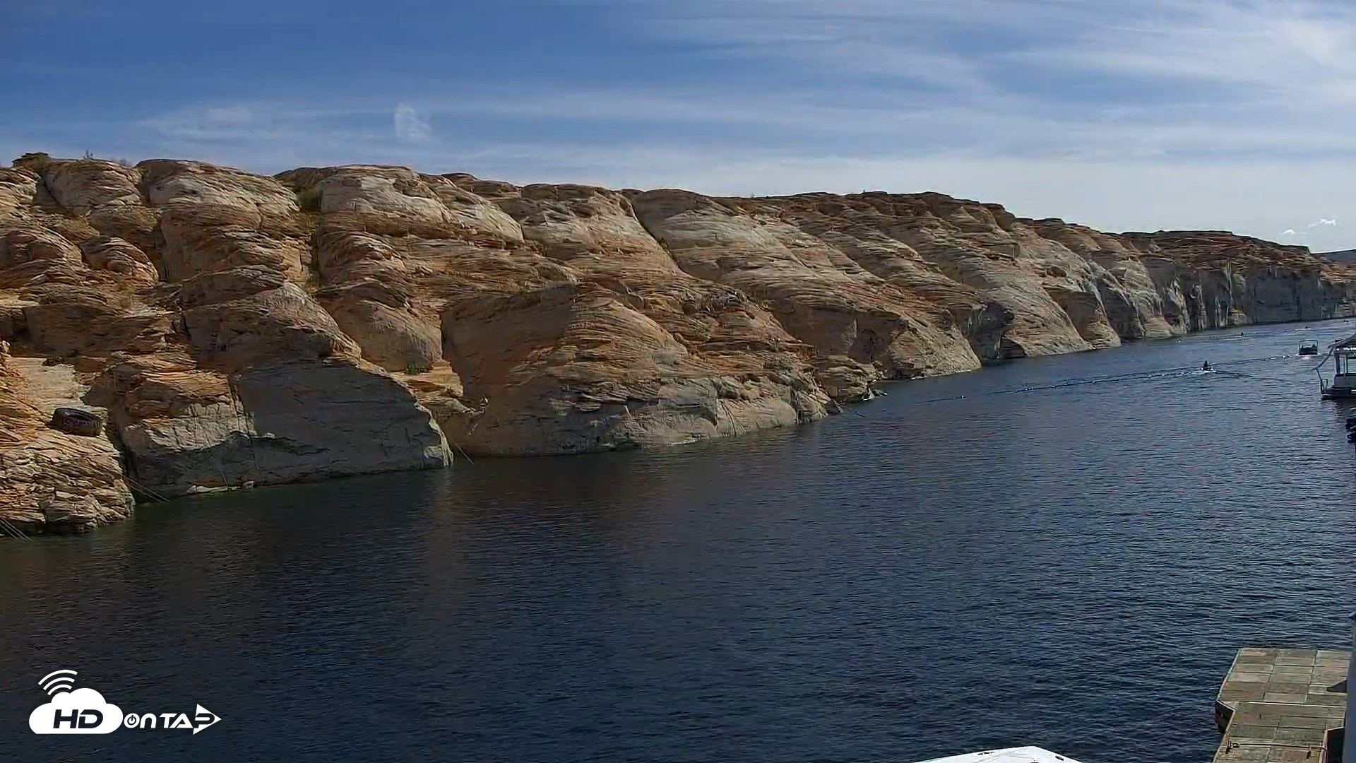 Snapshot of Lake Powell Antelope Point Marina Live Webcam taken Sep 23, 2026, 10:34am MST