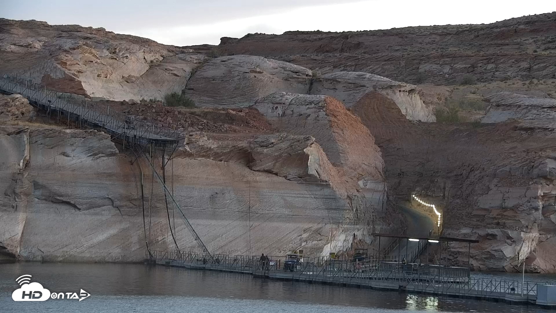 Snapshot of Lake Powell Antelope Point Marina Live Webcam taken Jun 12, 2026, 7:56pm MST