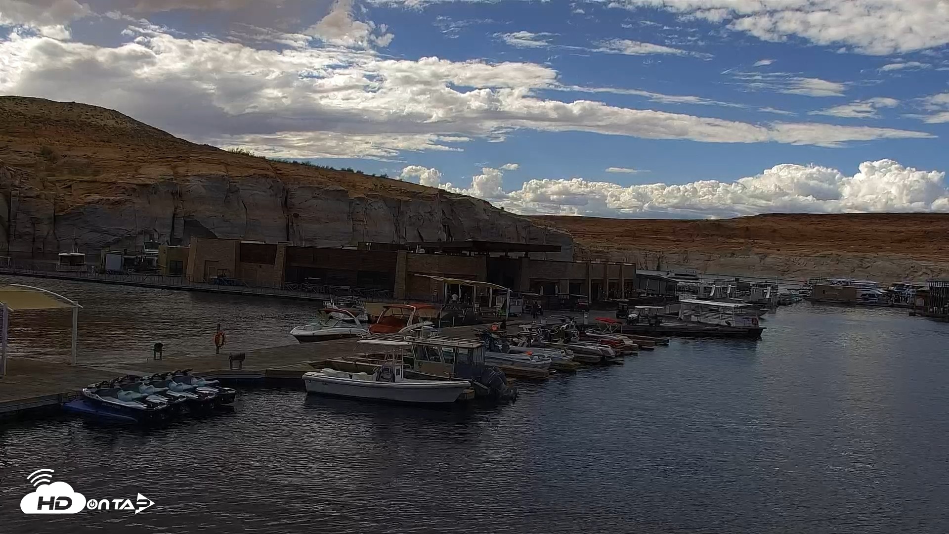 Snapshot of Lake Powell Antelope Point Marina Live Webcam taken Sep 25, 2026, 2:40pm MST