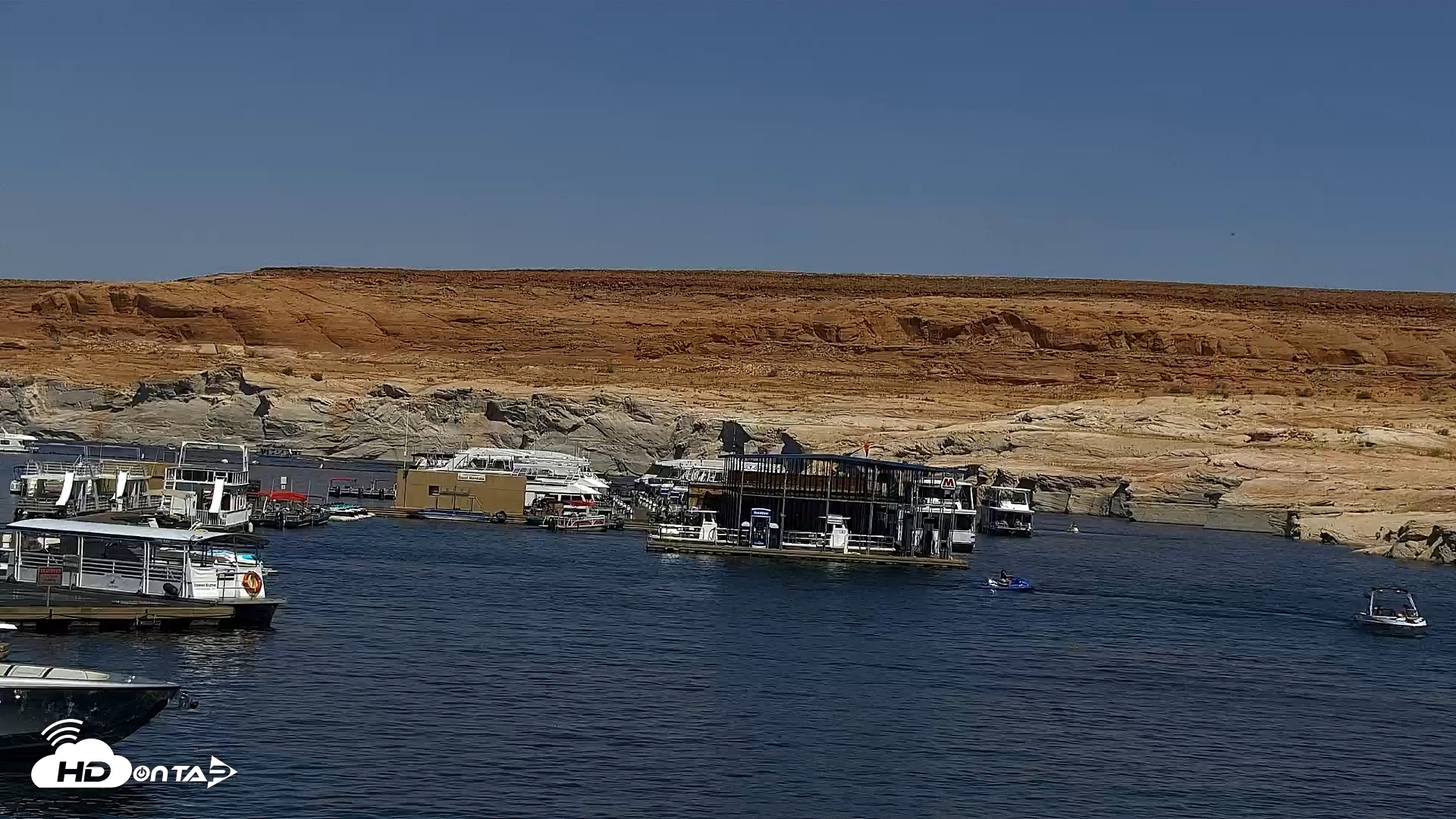 Snapshot of Lake Powell Antelope Point Marina Live Webcam taken Jun 17, 2026, 10:03am MST