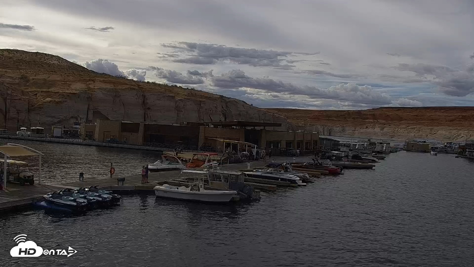 Snapshot of Lake Powell Antelope Point Marina Live Webcam taken Sep 24, 2026, 3:35pm MST