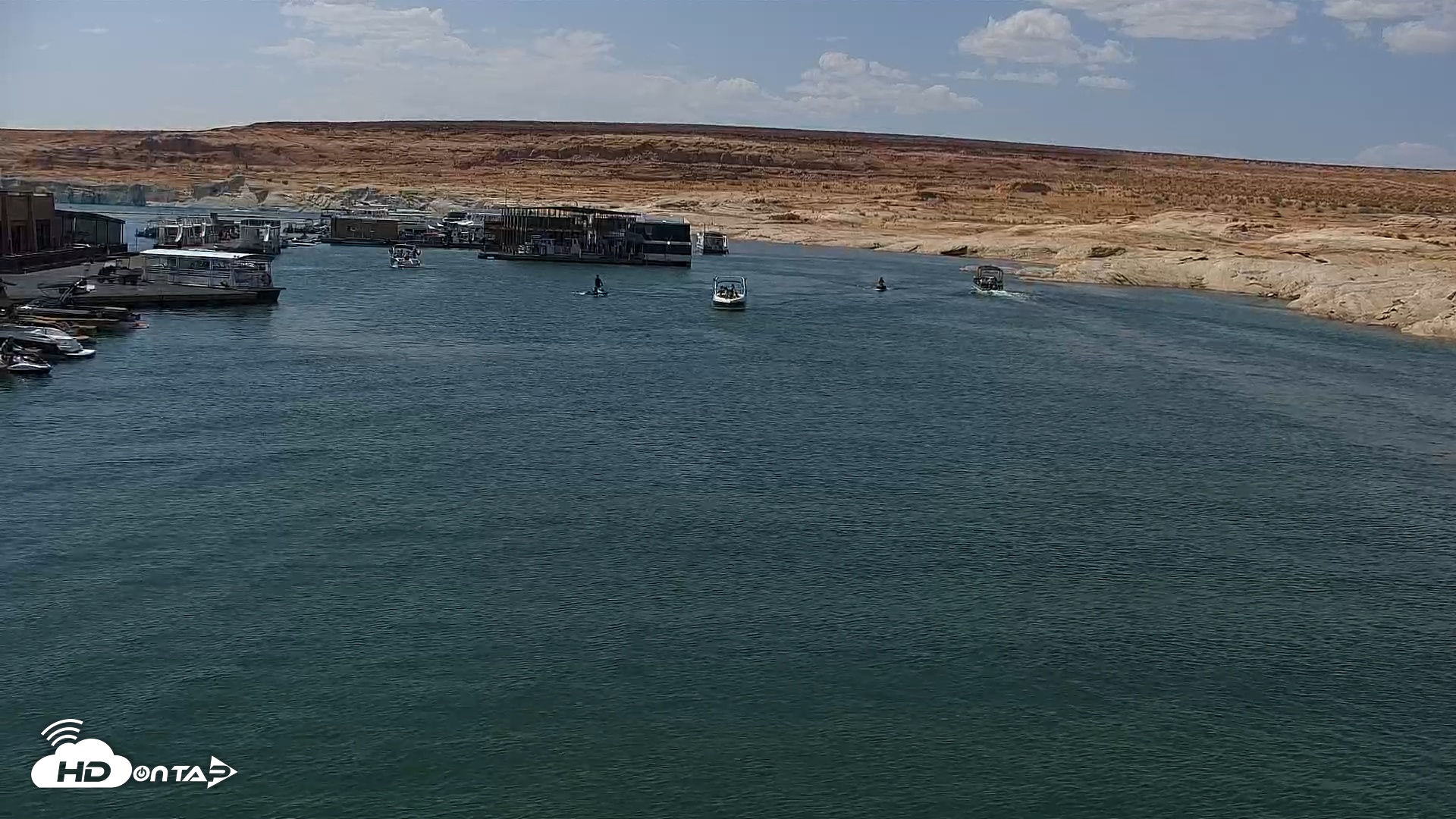 Snapshot of Lake Powell Antelope Point Marina Live Webcam taken Jul 11, 2025, 2:49pm MST