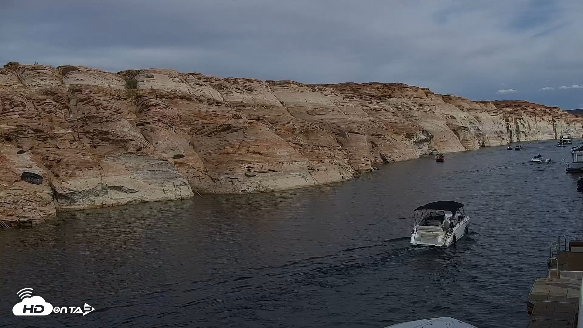 Snapshot of Lake Powell Antelope Point Marina Live Webcam taken Sep 24, 2026, 3:38pm MST