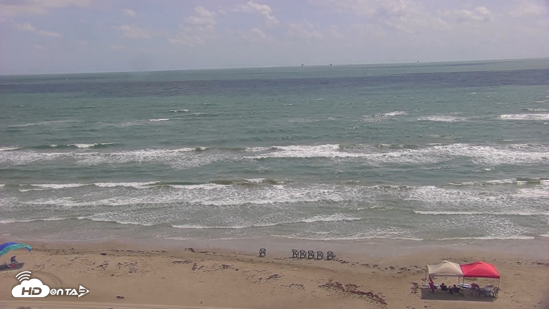 Snapshot of Gulf Shores - Port Aransas Live Beach Cam taken Sep 24, 2026, 12:35pm CDT