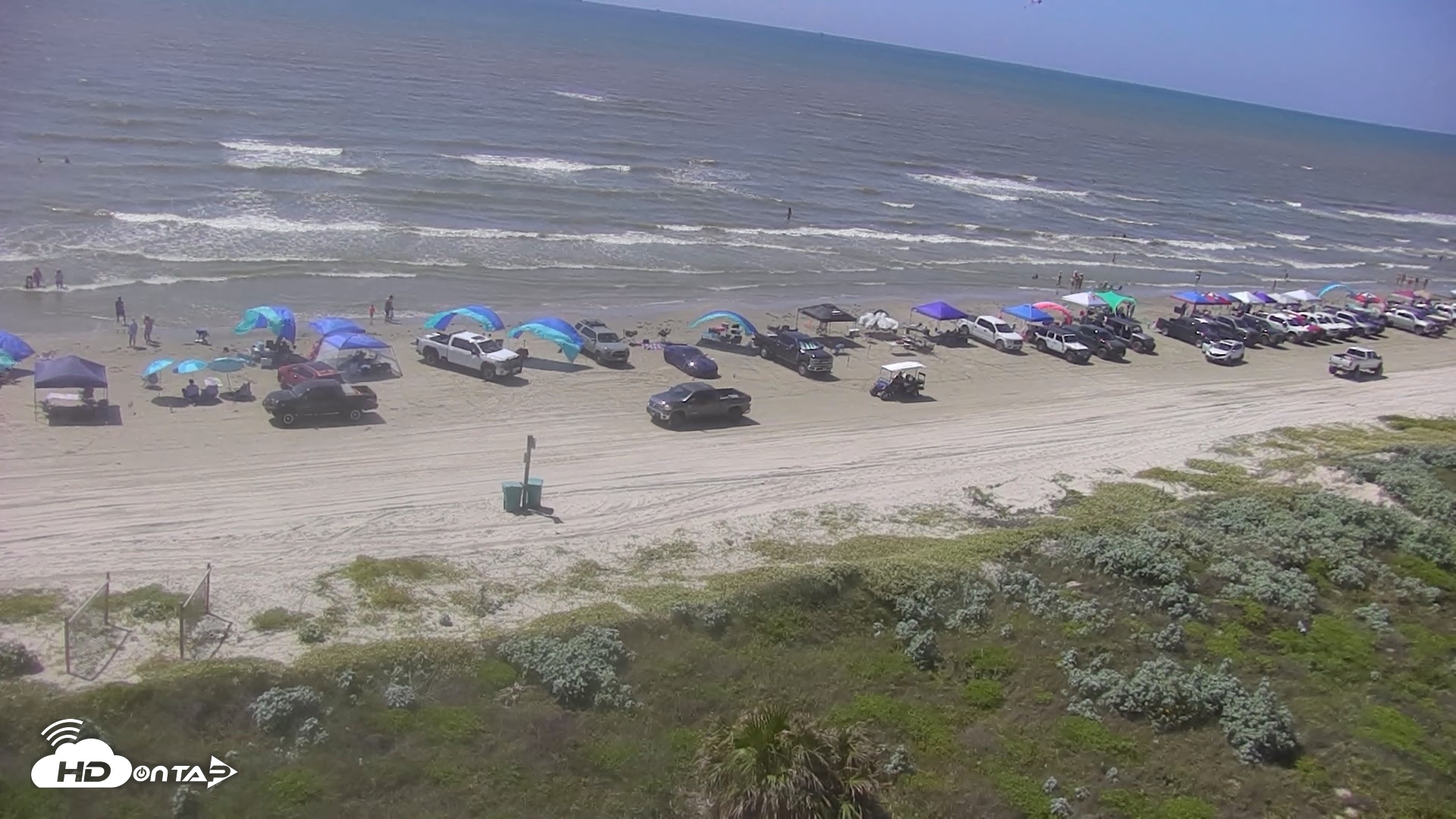 Snapshot of Gulf Shores - Port Aransas Live Beach Cam taken Jul 4, 2026, 11:19am CDT
