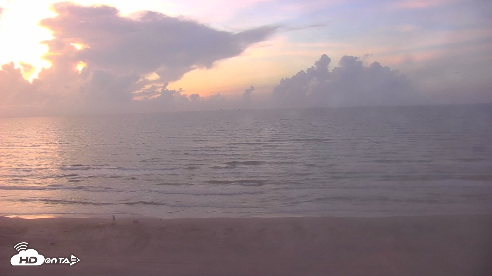 Snapshot of Gulf Shores - Port Aransas Live Beach Cam taken Sep 8, 2026, 7:03am CDT