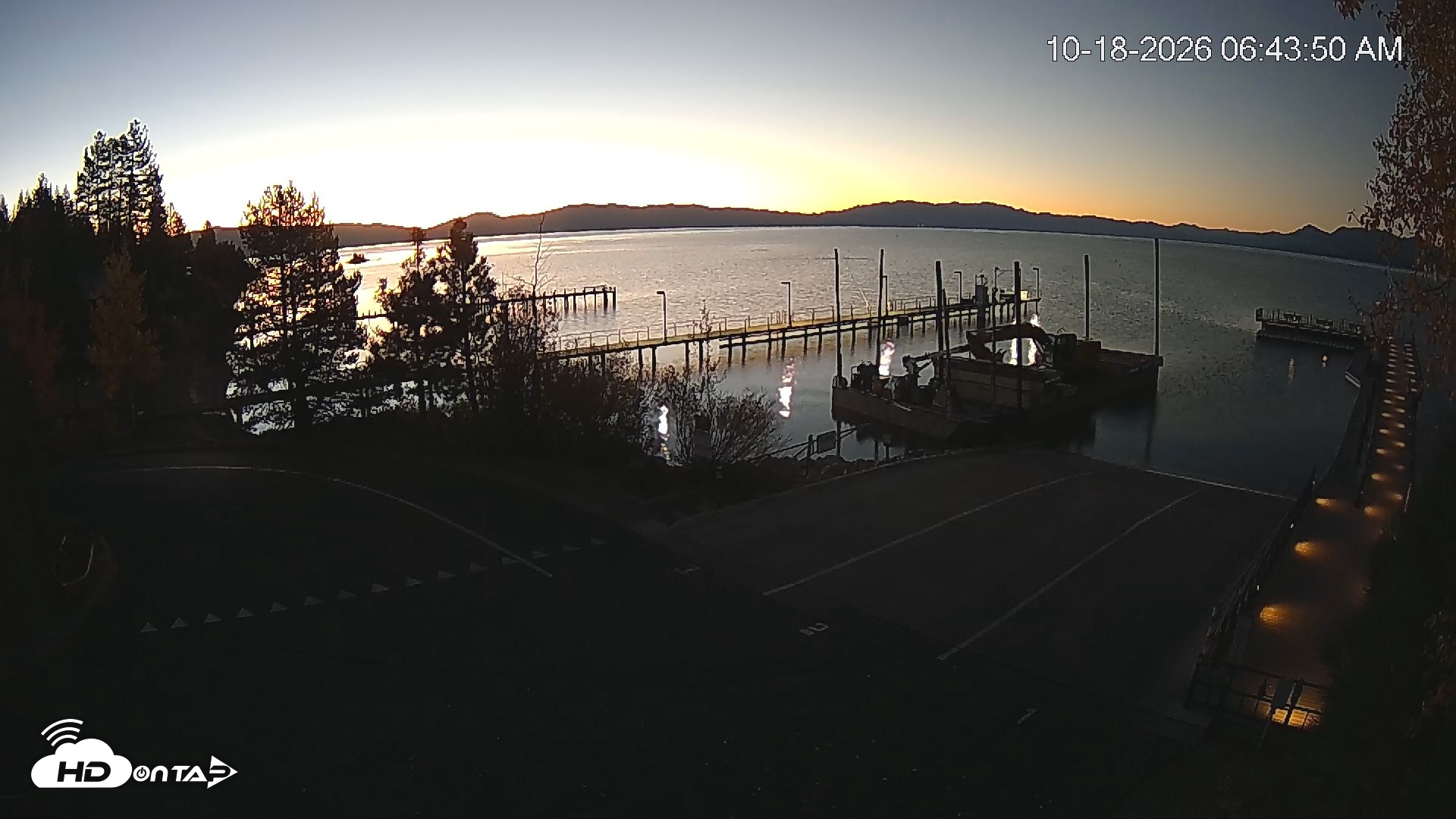 Snapshot of North Lake Tahoe Boat Ramp Live Webcam taken Oct 18, 2026, 6:44am PDT