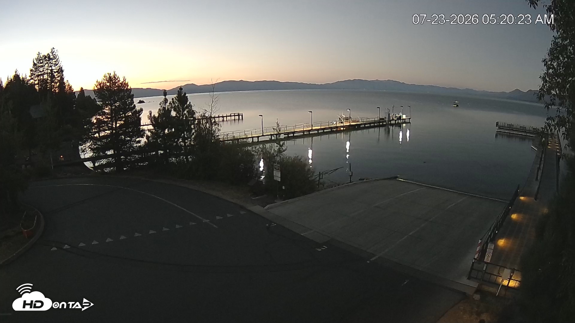Snapshot of North Lake Tahoe Boat Ramp Live Webcam taken Jul 23, 2026, 5:21am PDT