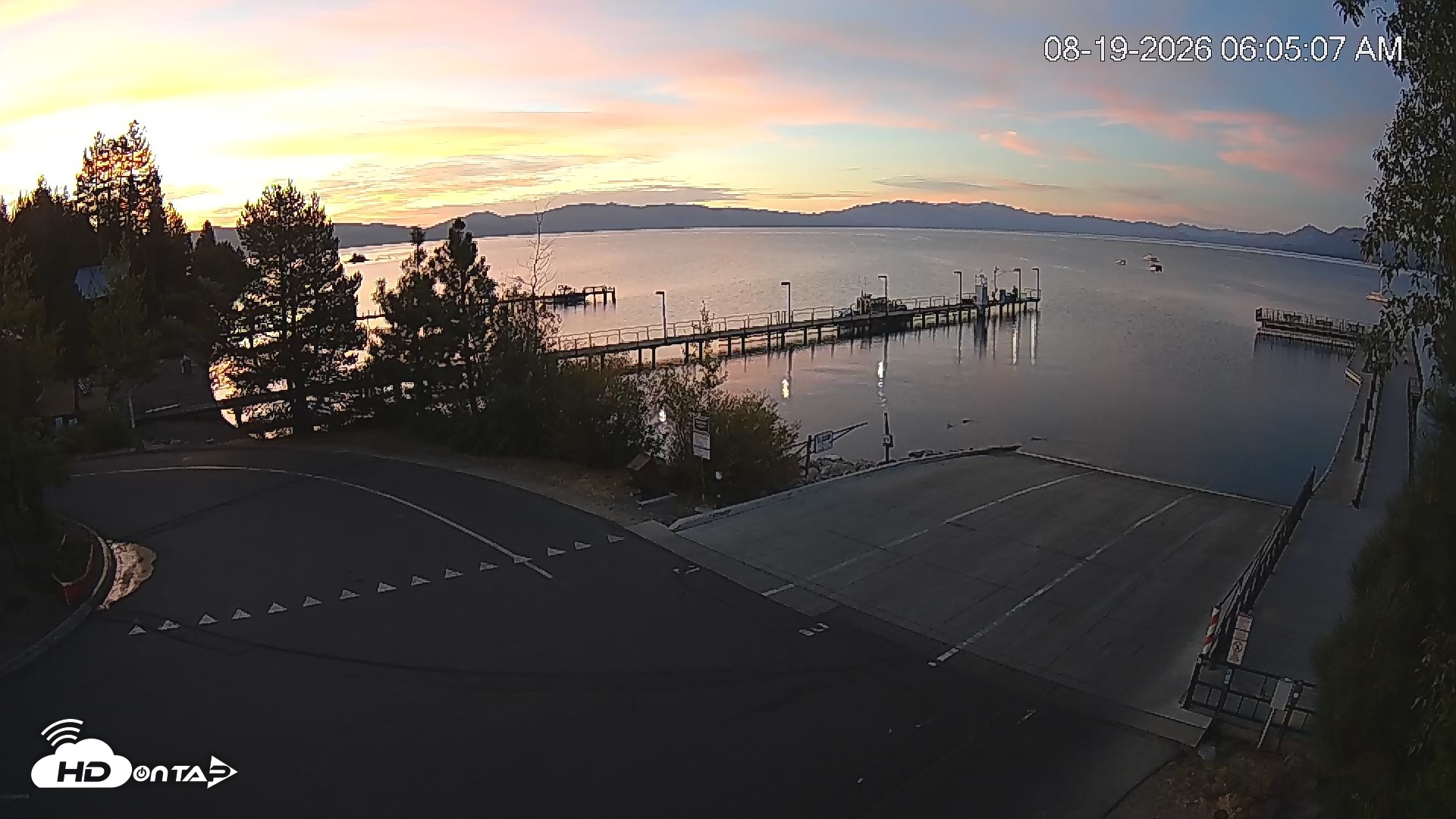 Snapshot of North Lake Tahoe Boat Ramp Live Webcam taken Aug 19, 2026, 6:05am PDT