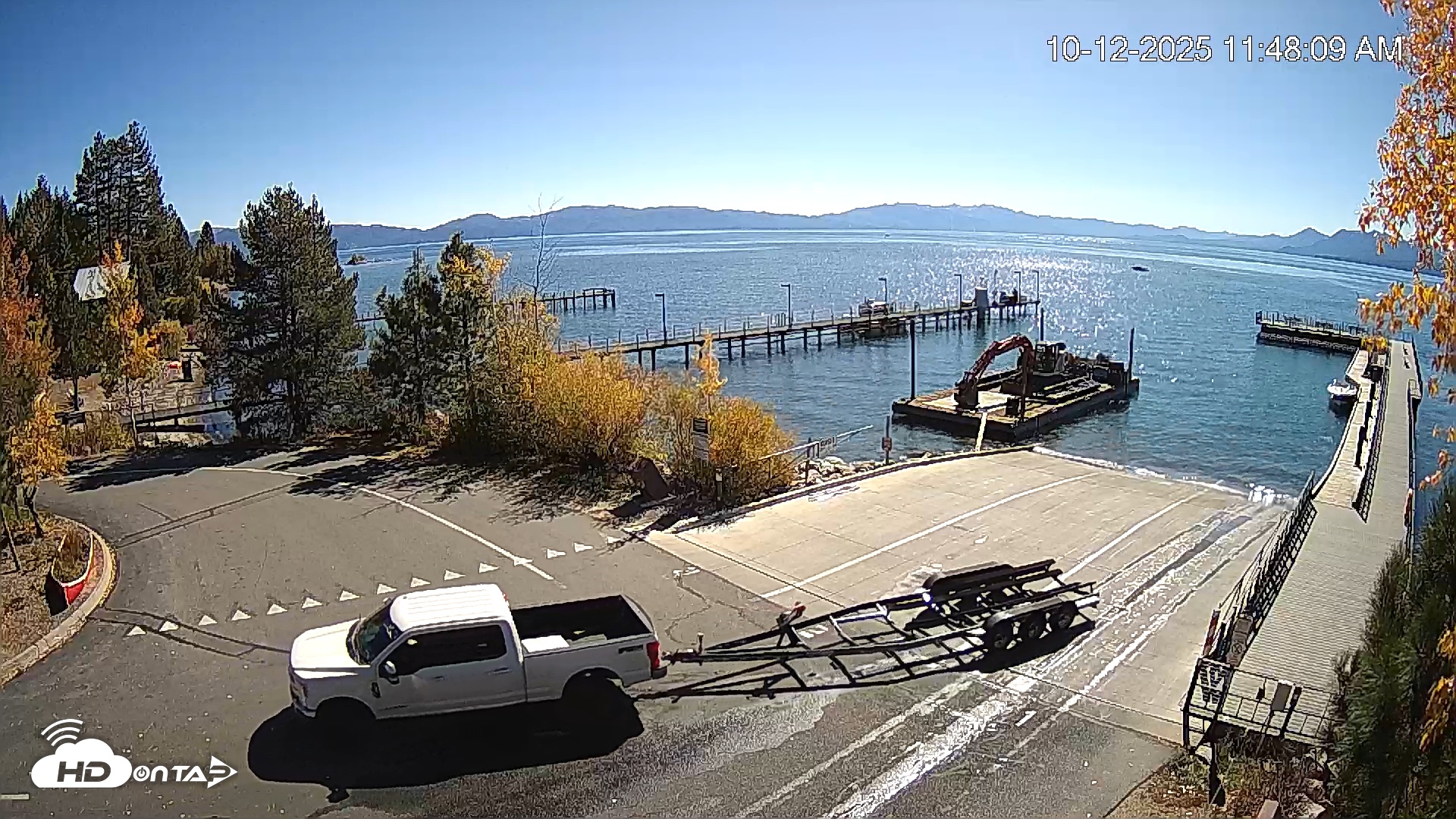 Snapshot of North Lake Tahoe Boat Ramp Live Webcam taken Oct 12, 2025, 11:48am PDT