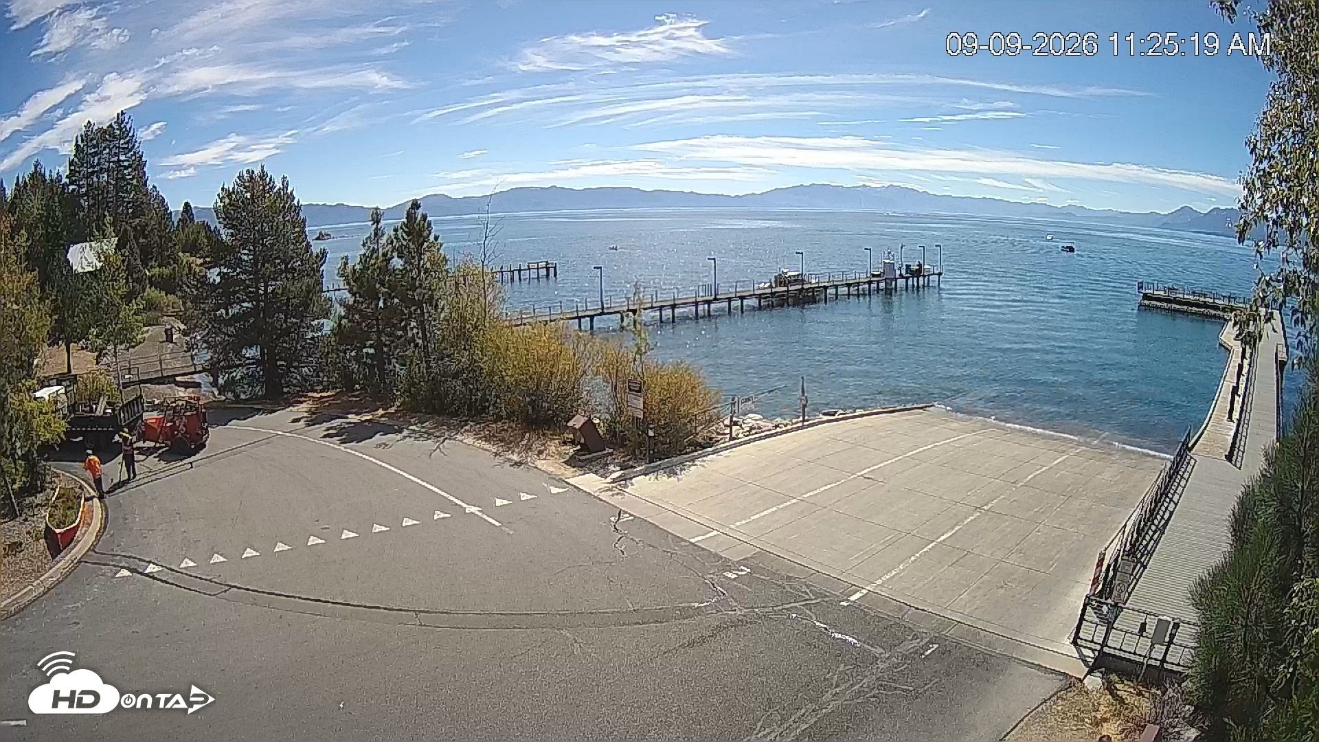 Snapshot of North Lake Tahoe Boat Ramp Live Webcam taken Sep 9, 2026, 11:25am PDT