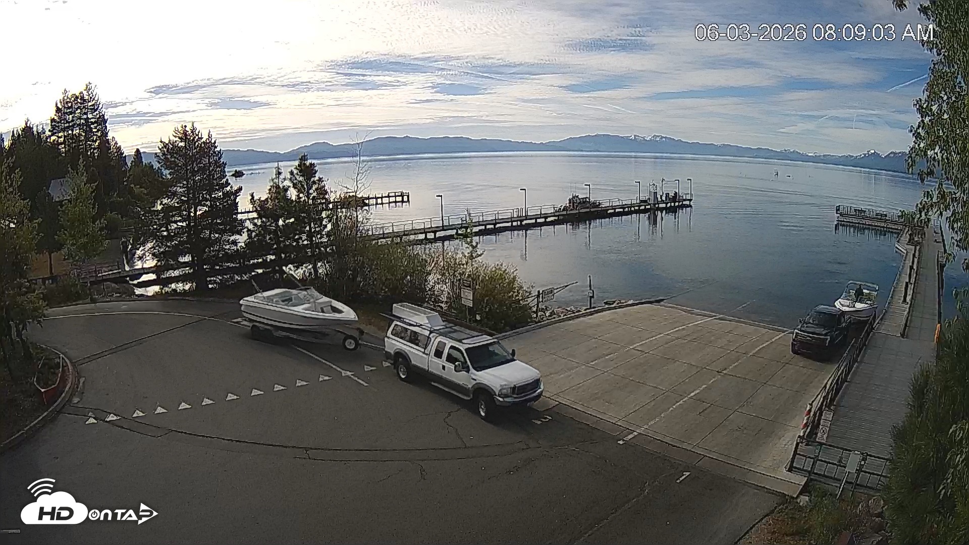 Snapshot of North Lake Tahoe Boat Ramp Live Webcam taken Jun 3, 2026, 8:09am PDT