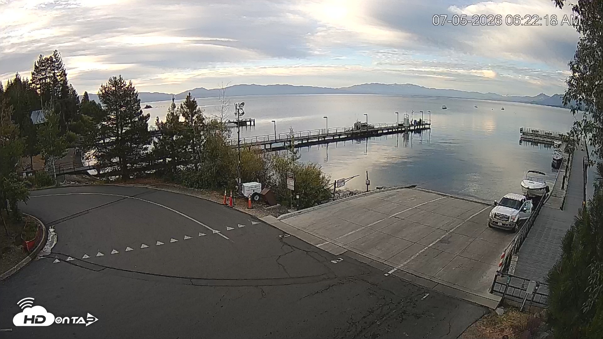 Snapshot of North Lake Tahoe Boat Ramp Live Webcam taken Jul 5, 2026, 6:23am PDT