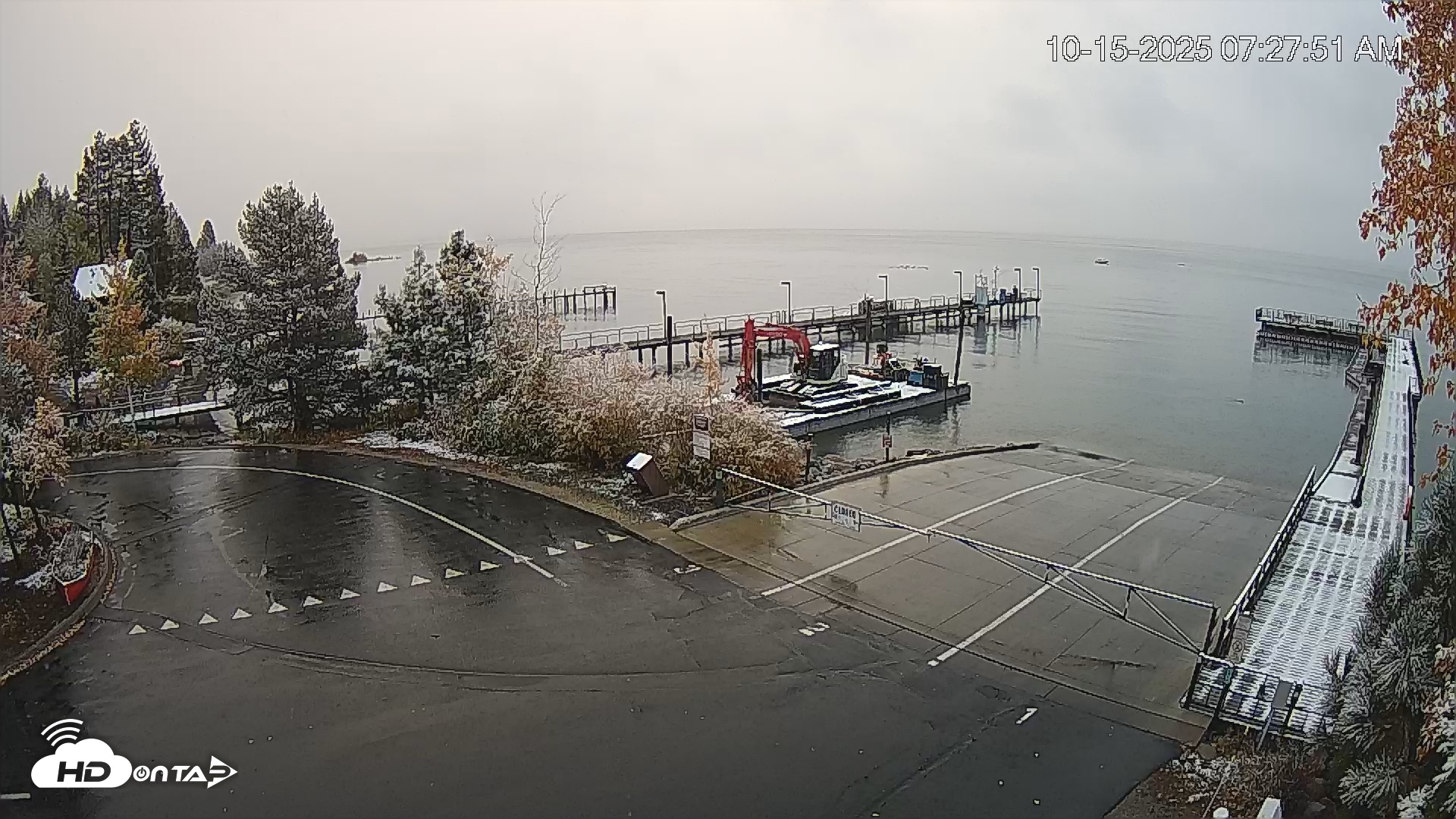 Snapshot of North Lake Tahoe Boat Ramp Live Webcam taken Oct 15, 2025, 7:28am PDT