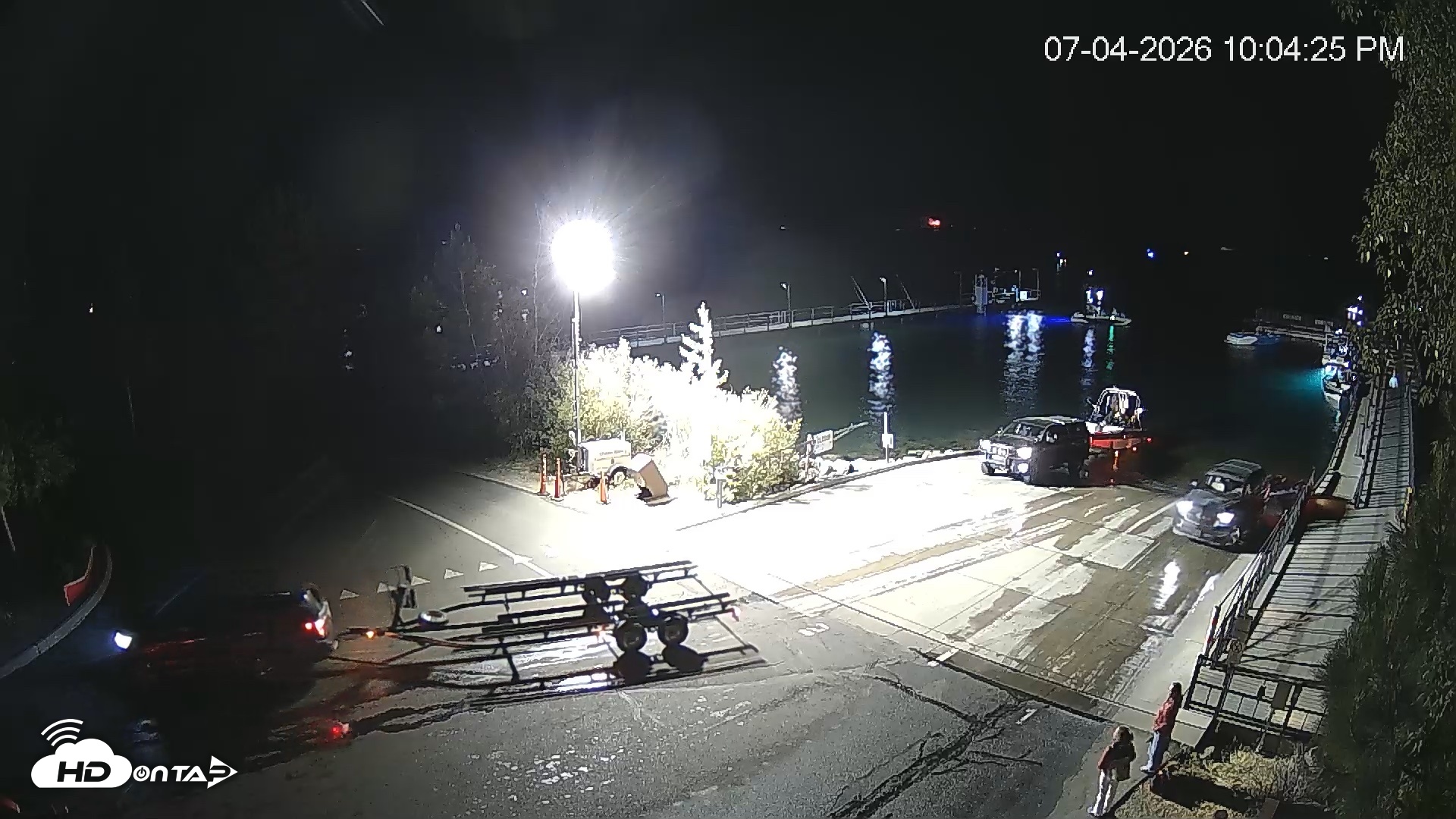 Snapshot of North Lake Tahoe Boat Ramp Live Webcam taken Jul 4, 2026, 10:05pm PDT
