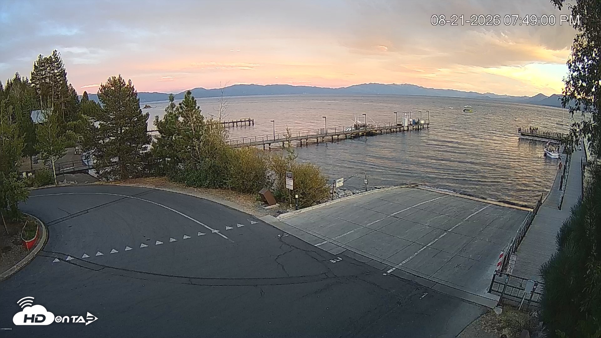 Snapshot of North Lake Tahoe Boat Ramp Live Webcam taken Aug 21, 2026, 7:50pm PDT